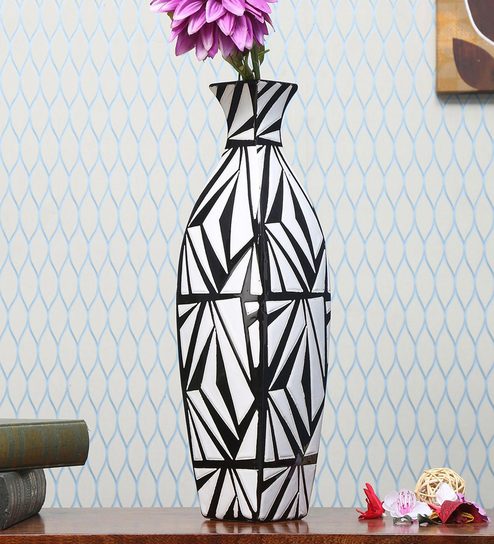 Buy Black White Geometric Noir Blanc Ceramic Vase By Home