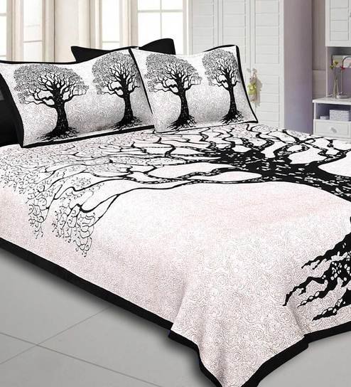 Buy Cotton 240tc Double Bedsheet With 2 Pillow Covers By Jaipur