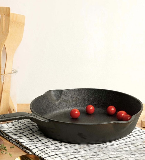 Buy Platt Pre-Seasoned Cast Iron Dosa Tawa - With Handle