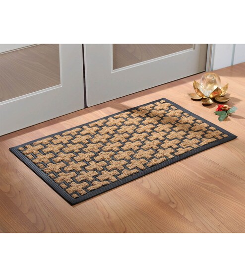 Buy Black Coir Antiskid Door Mats 30 X 18 Inches By Home Online