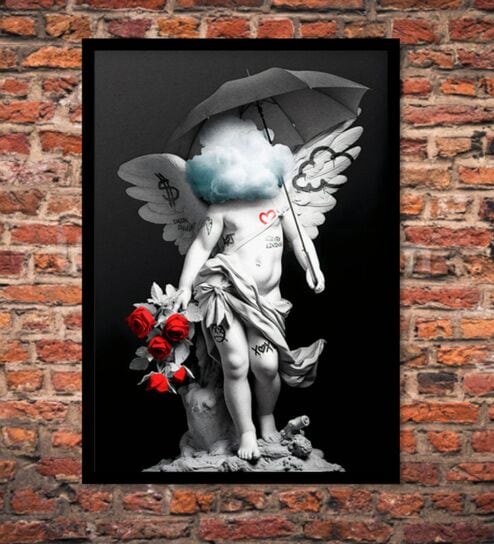 ANGEL HD Poster With Black Frame, 12.5   17.3 Inches