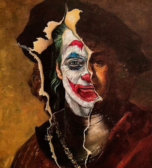 DARK JOKER PORTRAIT WALL ART FRAME HD Poster With Black Frame, 12.5   17.3 Inches
