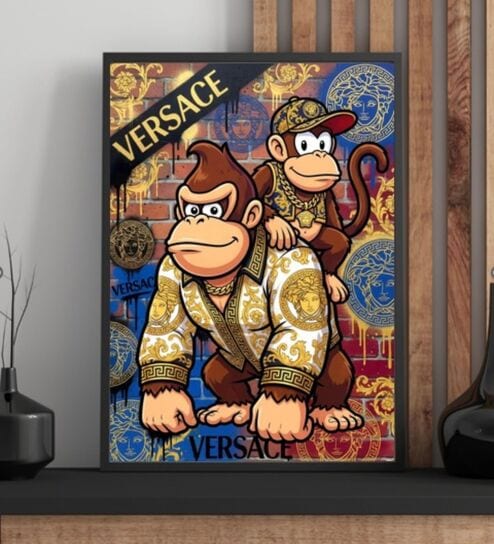 MONEY LOVE VERSACE Poster With Black Frame, 12.5   17.3 Inches