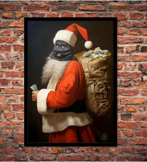 MONEY LOVE-BUNNY HD Poster With Black Frame, 12.5 X 17.3 Inches