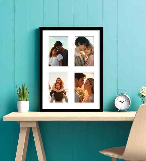 Black Fibre Decorative Collage Photo Frames