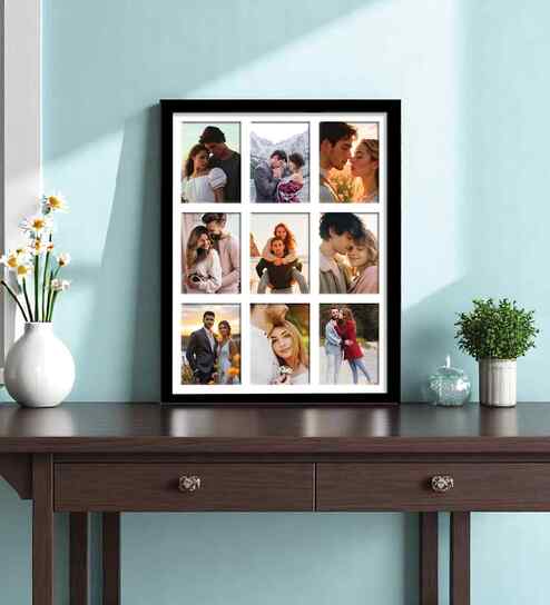 Black Fibre Decorative Collage Photo Frames