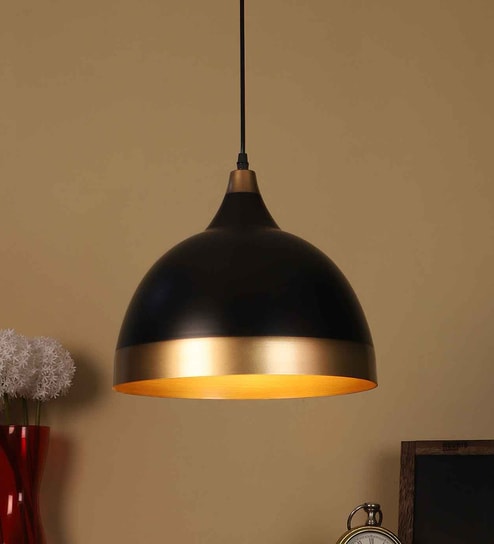 Behar Black Glass Hanging Light