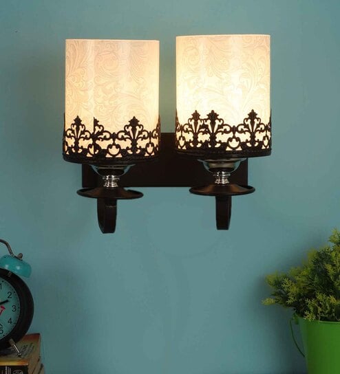 Black Glass Wall Lights