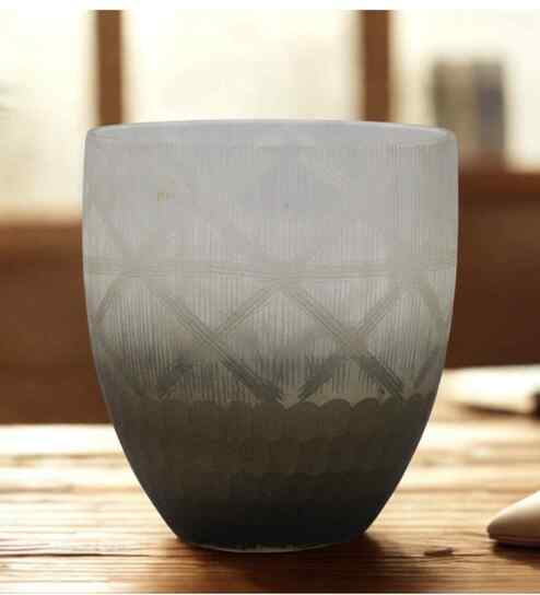 Black And White Diamond Design Glass Candle Holder for Home Decor