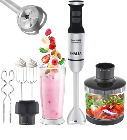 Black Hand Mixer with Dough Hooks & Beaters