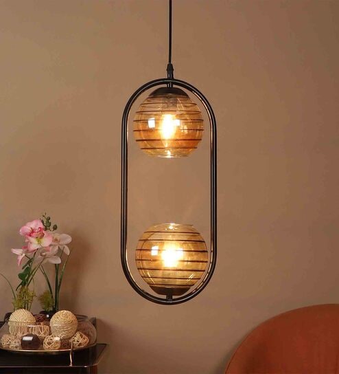 Lamington Black Iron Hanging Light