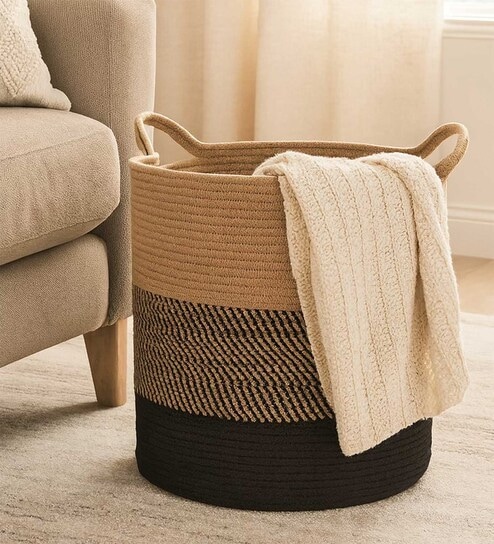 Laundry Basket For Clothes,Clothes Storage Baskets,Jute Laundry Bag