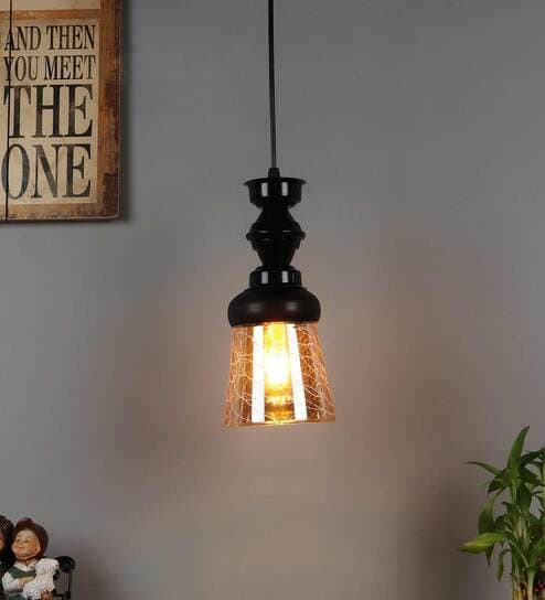 Zrava Black Metal Hanging Light