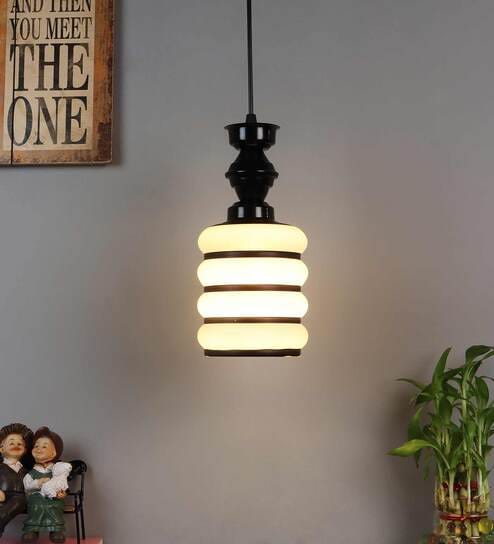 Mersea Black Metal Hanging Light