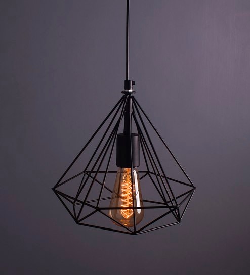 Iwa Black Metal Hanging Light
