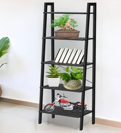 Black Shelf Planter Stand