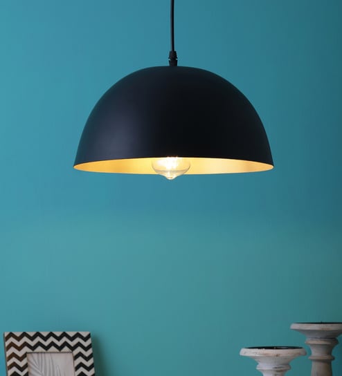 Servia Black Metal Hanging Light