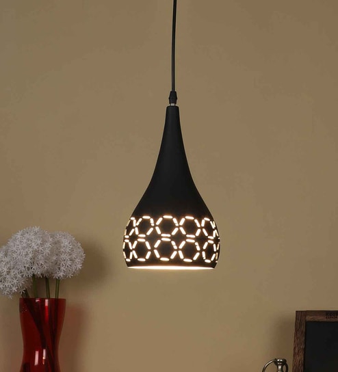 Abrax Black Metal Hanging Light
