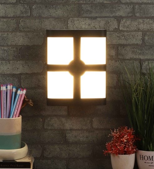 Rhombus Black Metal LED Wall Lights