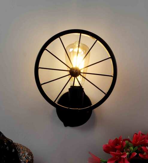 Kepler Metal Novelty Wall Light (Black)