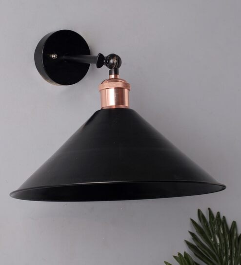 Century Black Metal Wall Sconces