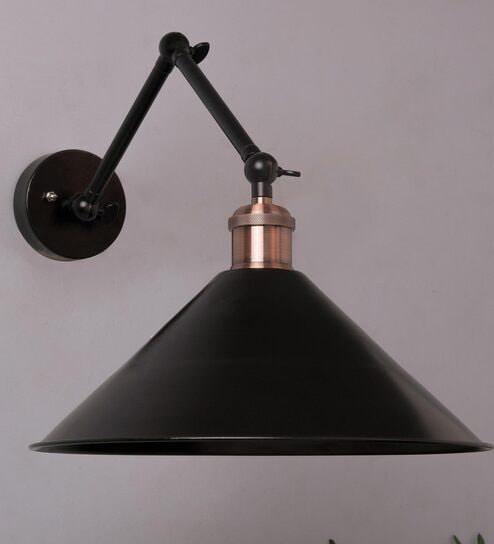 Hobart Black Metal Wall Sconces