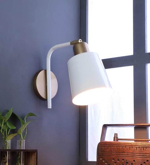 Miler White Metal Wall Sconces