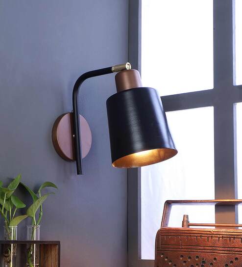 Gabriele Black Metal Wall Sconces