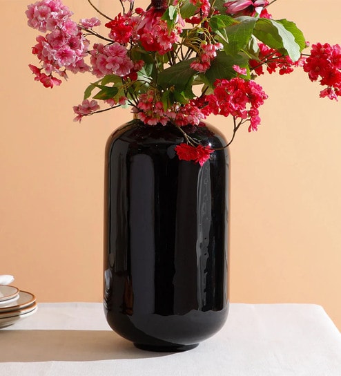 Black Midnight Short Vase