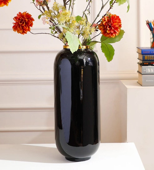 Black Midnight Tall Vase