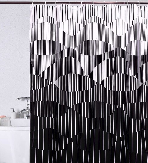 Black Shower Polyester 6 Ft Blackout Eyelet Shower Curtain by Obsessions