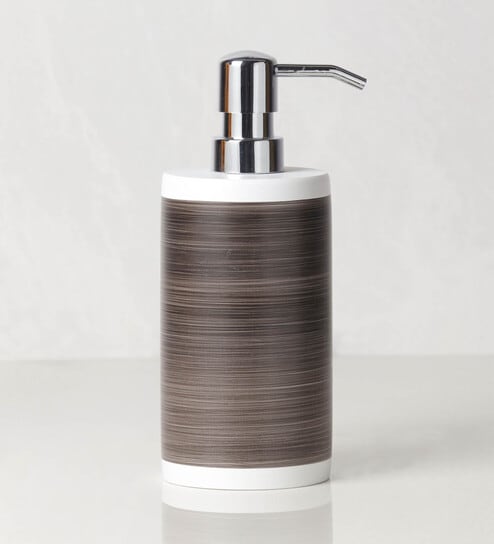 Black Polyresin Soap Dispenser (420 Ml)
