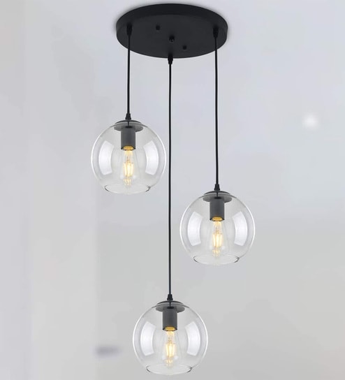 Black Round Cluster Glass Hanging Lights