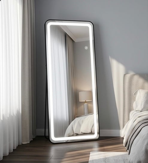 Black Square Halo Arch Floor Mirror (150 x 40) CM