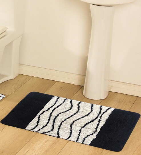 Buy Black Super Soft Microfiber Anti Slip Bath Rug Bathmat By Obsessions Online Abstract Bath Mats Furnishings Home Decor Pepperfry Product