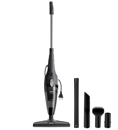 Black Vacuum Cleaner with HEPA Filter & Floor Brush