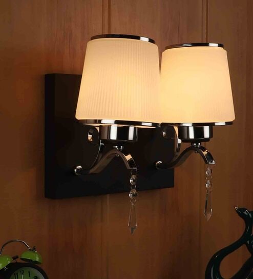 Blanca plateada brown mdf Wall Light