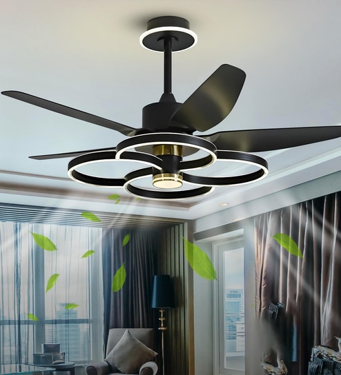 BLDC Retractable Blade Chandelier Ceiling Fan with LED Light