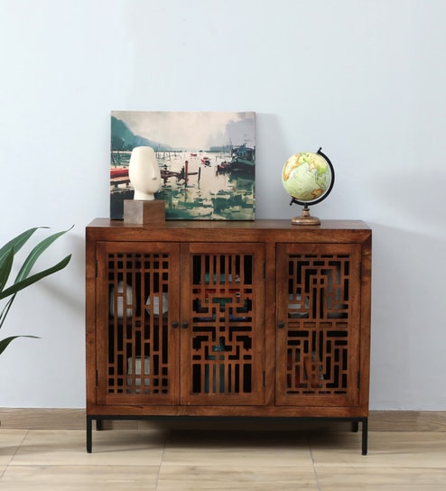 Blois Mango Wood 3 Door Sideboard In Tubbaq Finish