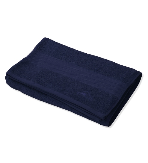 Blue 100% Cotton 380 Gsm Bath Towel