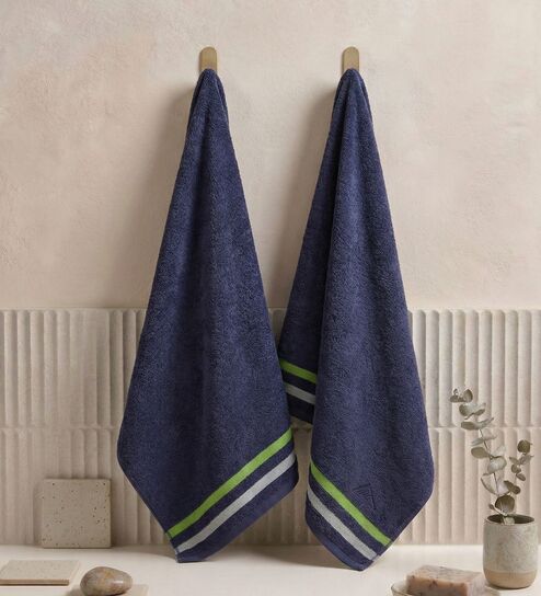 Blue 100% Cotton 400 Gsm Hand Towel