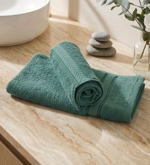 Blue 100% Cotton 525 Gsm Hand Towel
