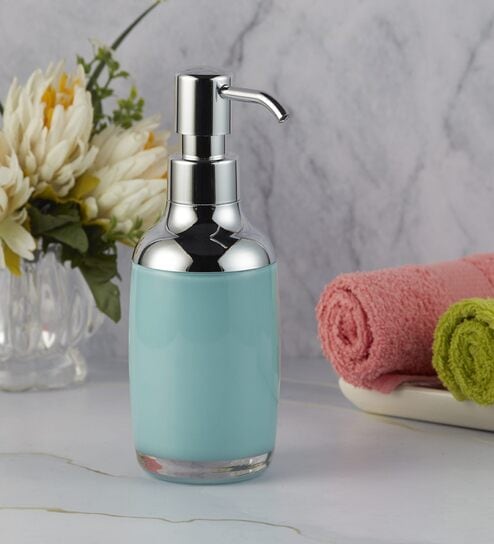 Blue 300 ml Acrylic Liquid Soap Dispenser 