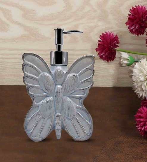 Blue 300 ml Ceramic Liquid Soap Dispenser 