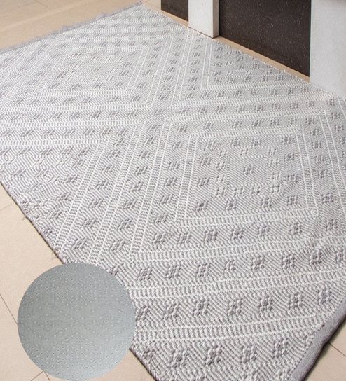 Blue Abstract Pet Hand Woven Carpet