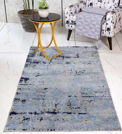 Blue Anil Modern Pile 3X5 Ft Carpet