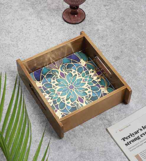 Blue Blossom Art Tray - Small