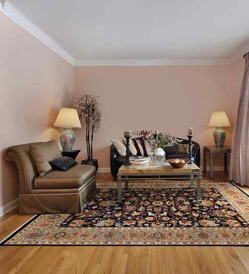 Blue Persian Wool 4x6 Feet  Handmade Rectangle Carpet