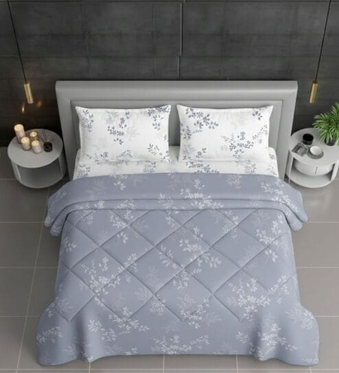 Blue Cotton Heavy Winter 210TC Printed Double 400GSM Comforter