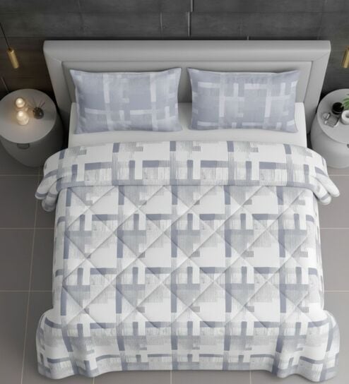 Blue Cotton Heavy Winter 210TC Printed Double 400GSM Comforter